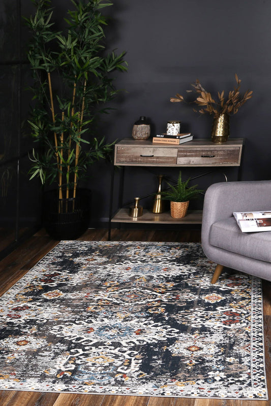 Havana Miramar Contemporary Charcoal & Blue Rug - /products/havana-miramar-contemporary-charcoal-blue-rug
