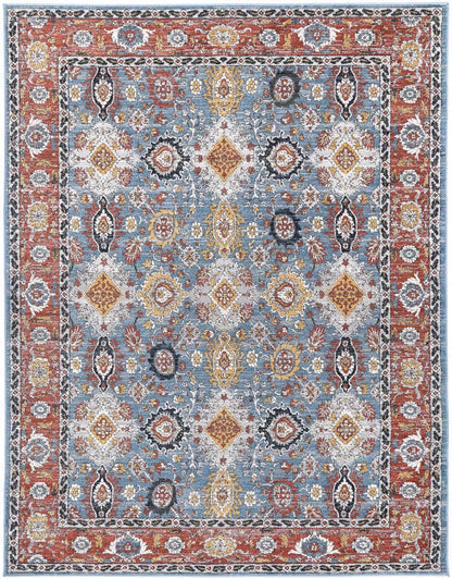 Havana Papian Transitional Charcoal & Blue Rug