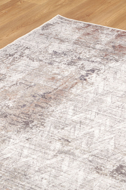 Hobart Limestone Machine Washable Rug