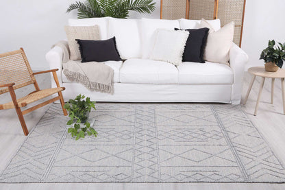 Himalaya Diamond Tribal Grey Wool Rug