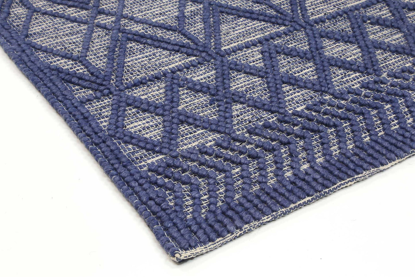 Himalaya Cobblestone Tribal Blue Wool Rug