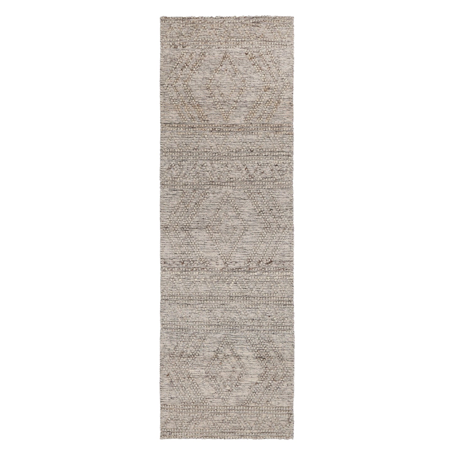 Himalaya Lattice Tribal Ash Wool Rug