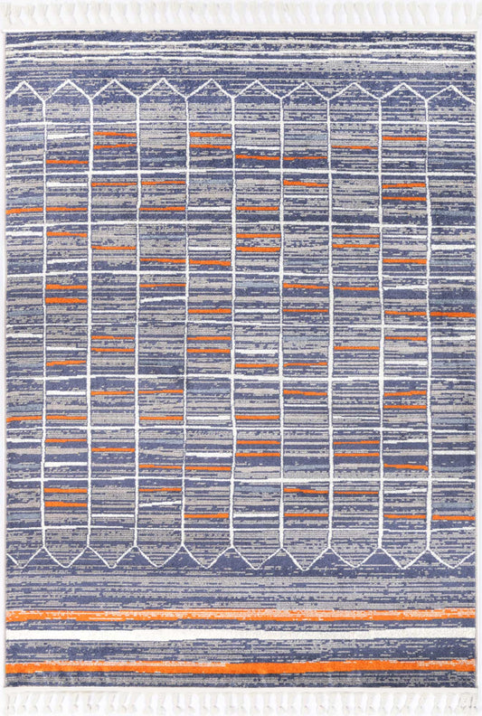 Inca Talca Blue & Orange Contemporary RugInca Talca Blue & Orange Contemporary Rug - /products/inca-inca05-black