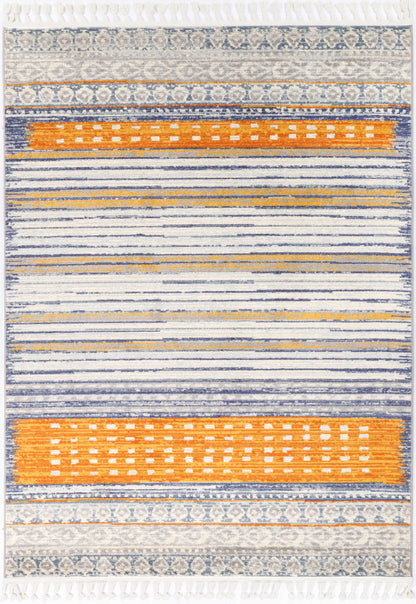 Inca Chuqito Orange Contemporary Rug