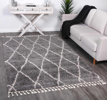 Kasbah Clara Diamond Tribal Grey Rug