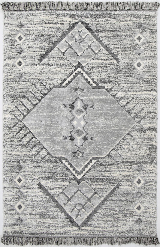 Kaza Tribal Tek Cream Grey RugKaza Tribal Tek Cream Grey Rug - /products/mono-tribal-tek-cream-grey