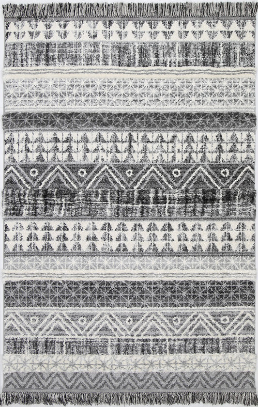 Kaza Tribal Lines Cream Anthracite RugKaza Tribal Lines Cream Anthracite Rug - /products/mono-tribal-lines-cream-anthracite