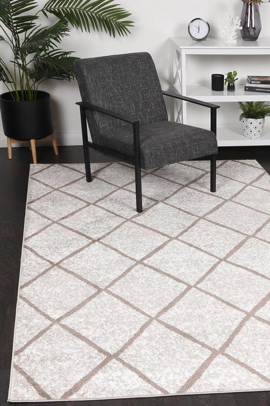 Kimberley Trellis Latte Contemporary Rug - /products/kimberley-kimb-1-latte