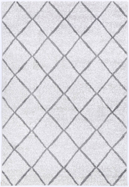 Kimberley Trellis Silver Contemporary Rug