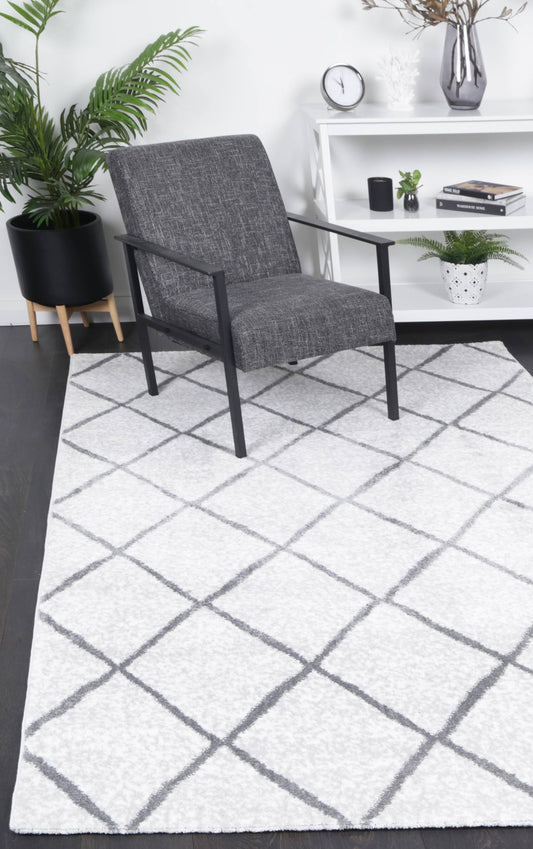 Kimberley Trellis Silver Contemporary Rug - /products/kimberley-kimb-1-silver