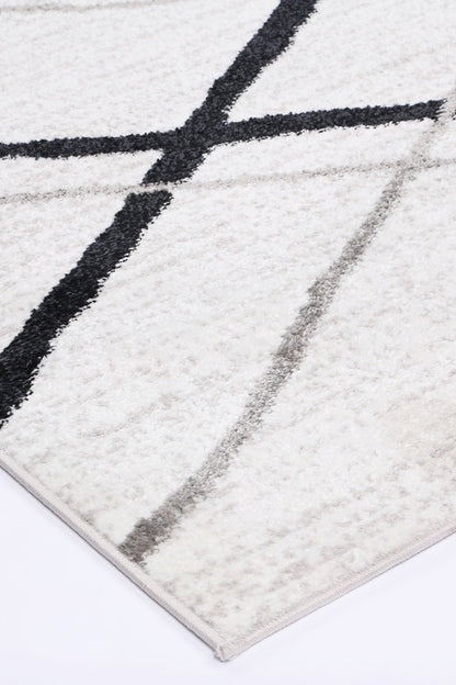 Kimberley Lattice Salt & Pepper Contemporary Rug