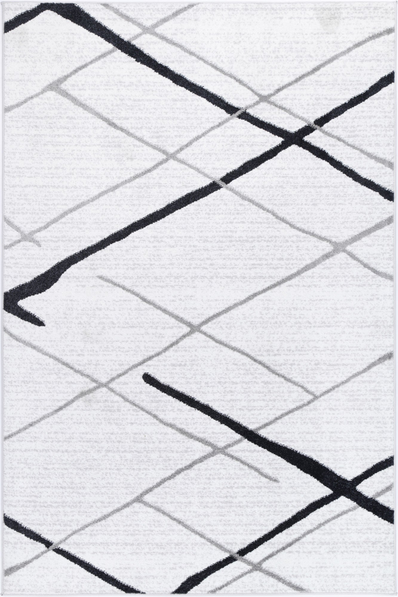 Kimberley Lattice Salt & Pepper Contemporary Rug