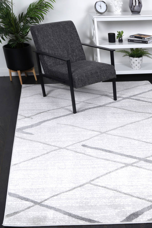 Kimberley Lattice Silver Contemporary Rug - /products/kimberley-kimb-2-silver