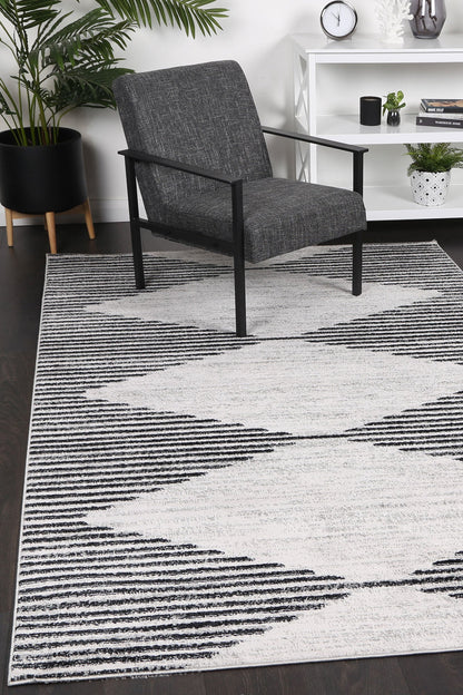 Kimberley Diamond Charcoal Contemporary Rug