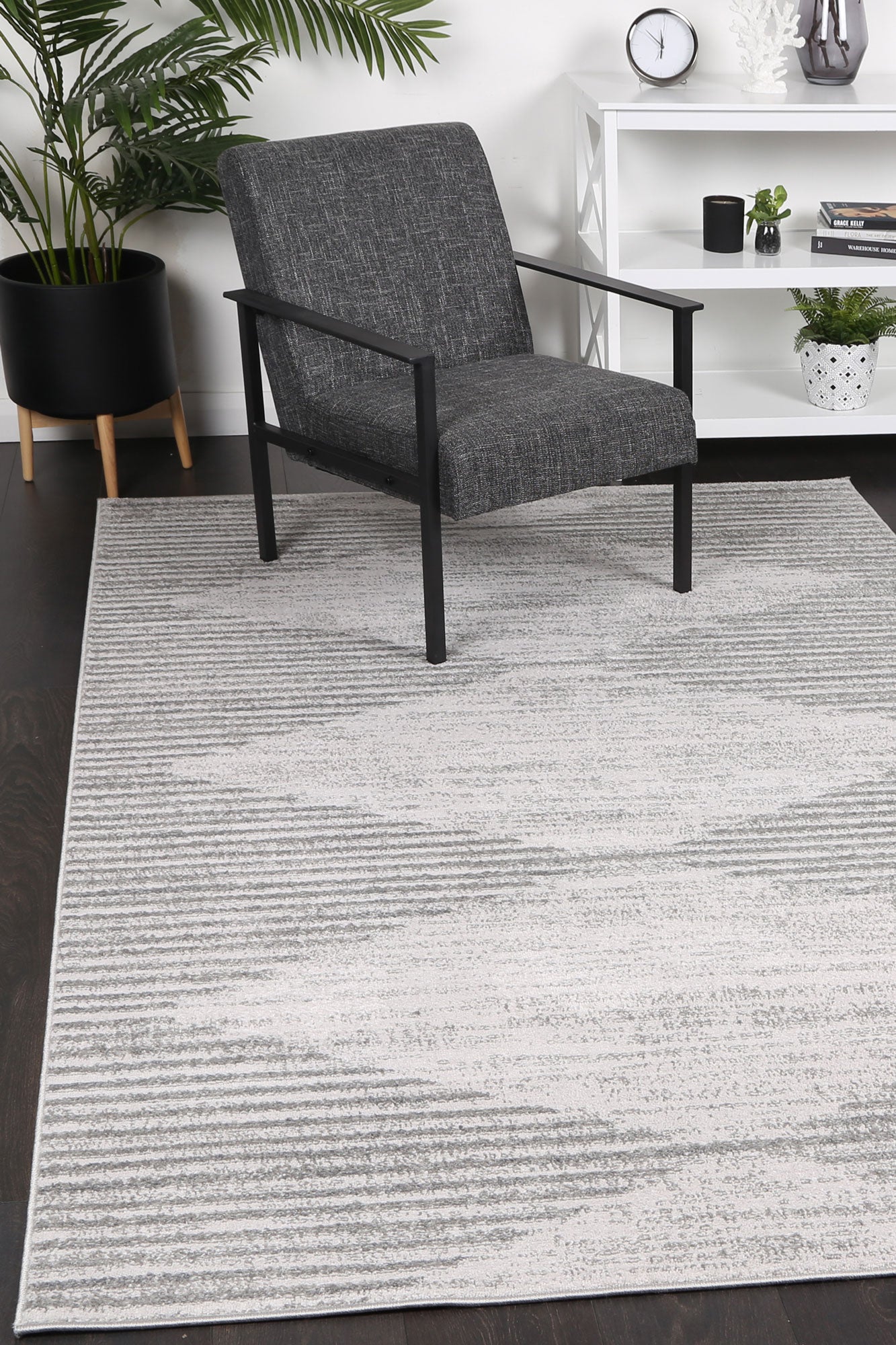 Kimberley Diamond Grey Contemporary Rug