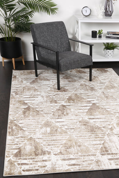 Kimberley Matrix Geometric Latte Rug