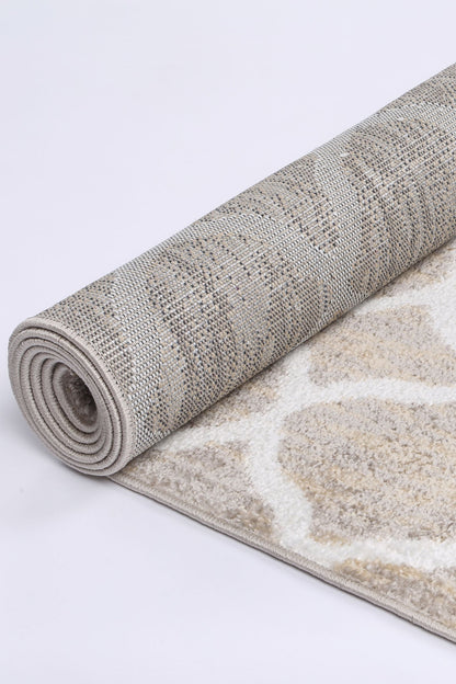 Kimberley Repeat Latte Contemporary Rug