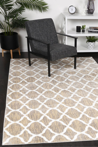 Kimberley Repeat Latte Contemporary Rug