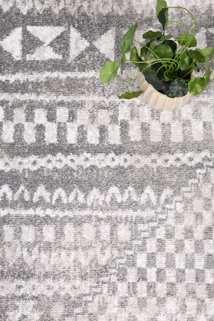 Kimberley Aztec Grey Contemporary Rug