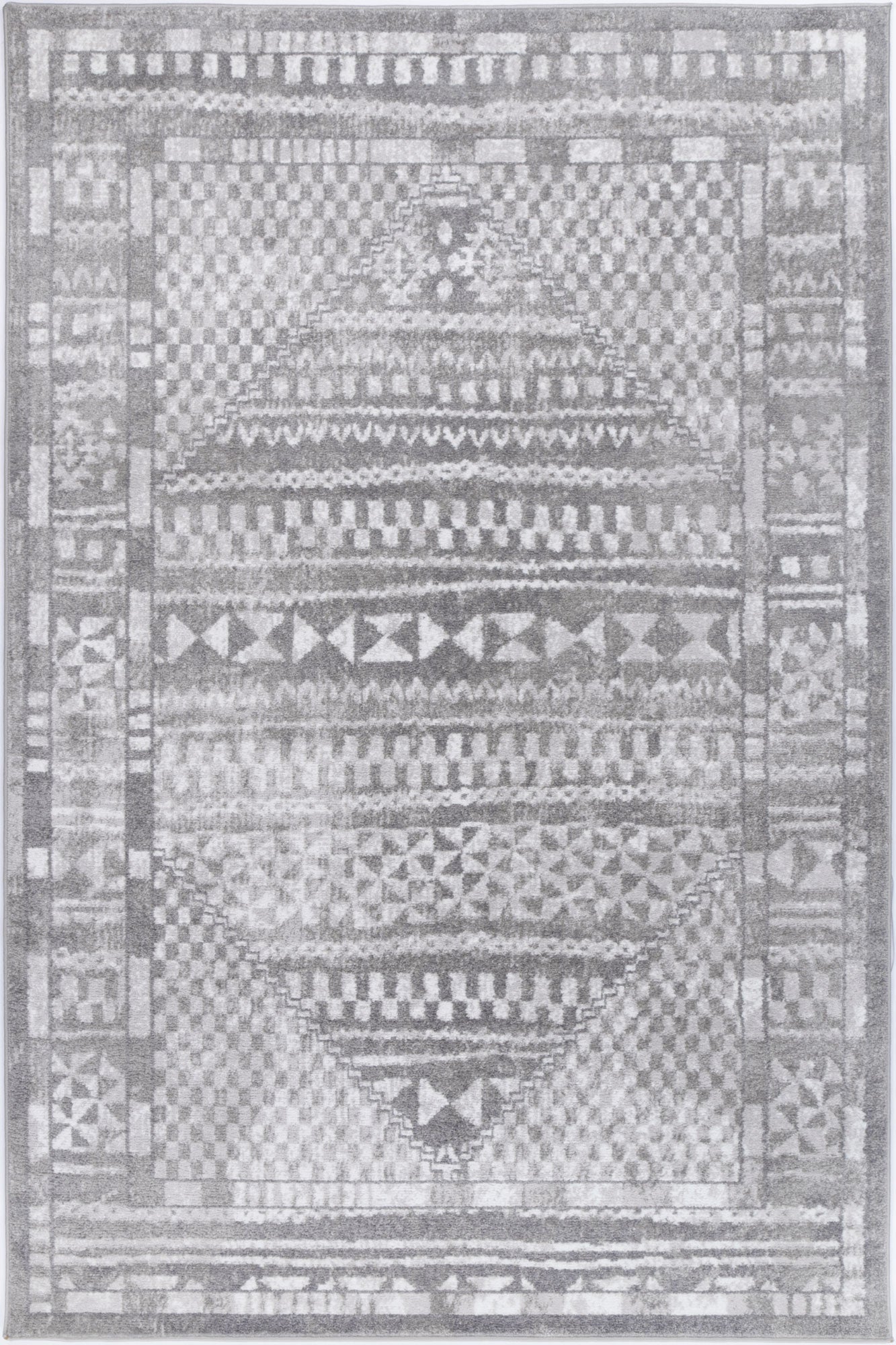 Kimberley Aztec Grey Contemporary Rug