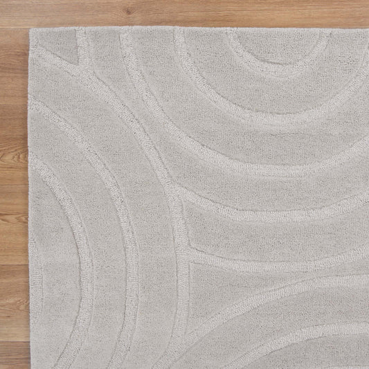 Les Nomades Ellipse Light Grey Wool Rug - /products/les-nomades-ellipse-light-grey-wool-rug