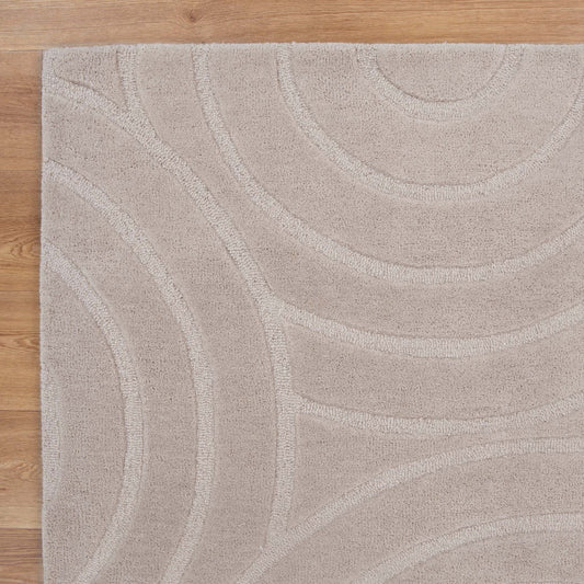 Les Nomades Ellipse Beige Wool Rug - /products/les-nomades-ellipse-beige-wool-rug