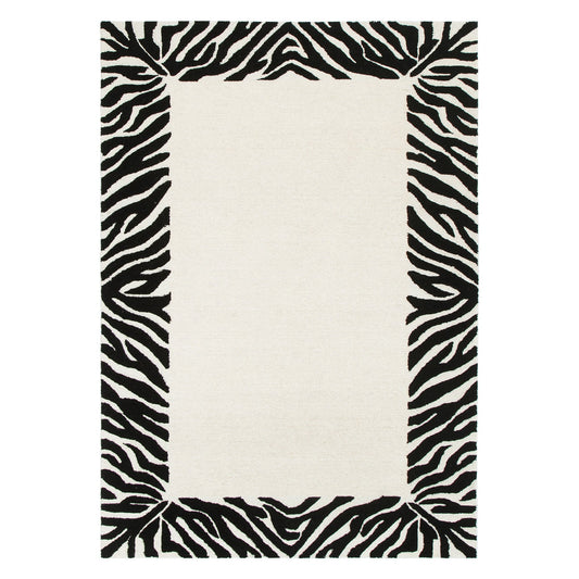 Les Nomades Zanzibar Black & White Wool RugLes Nomades Zanzibar Black & White Wool Rug - /products/les-nomades-zanzibar-black-white-wool-rug