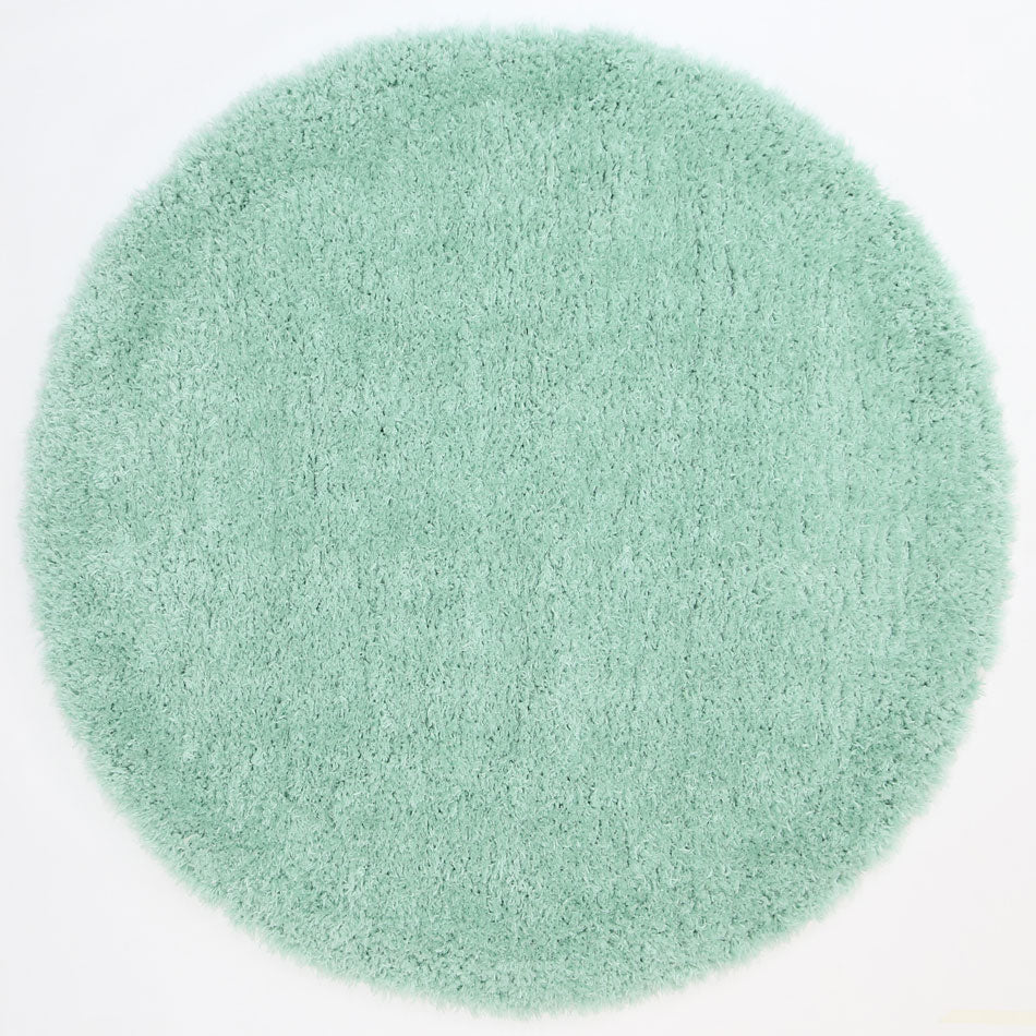 Flokati Super Soft Ultra Thick Blue Shaggy Round Rug