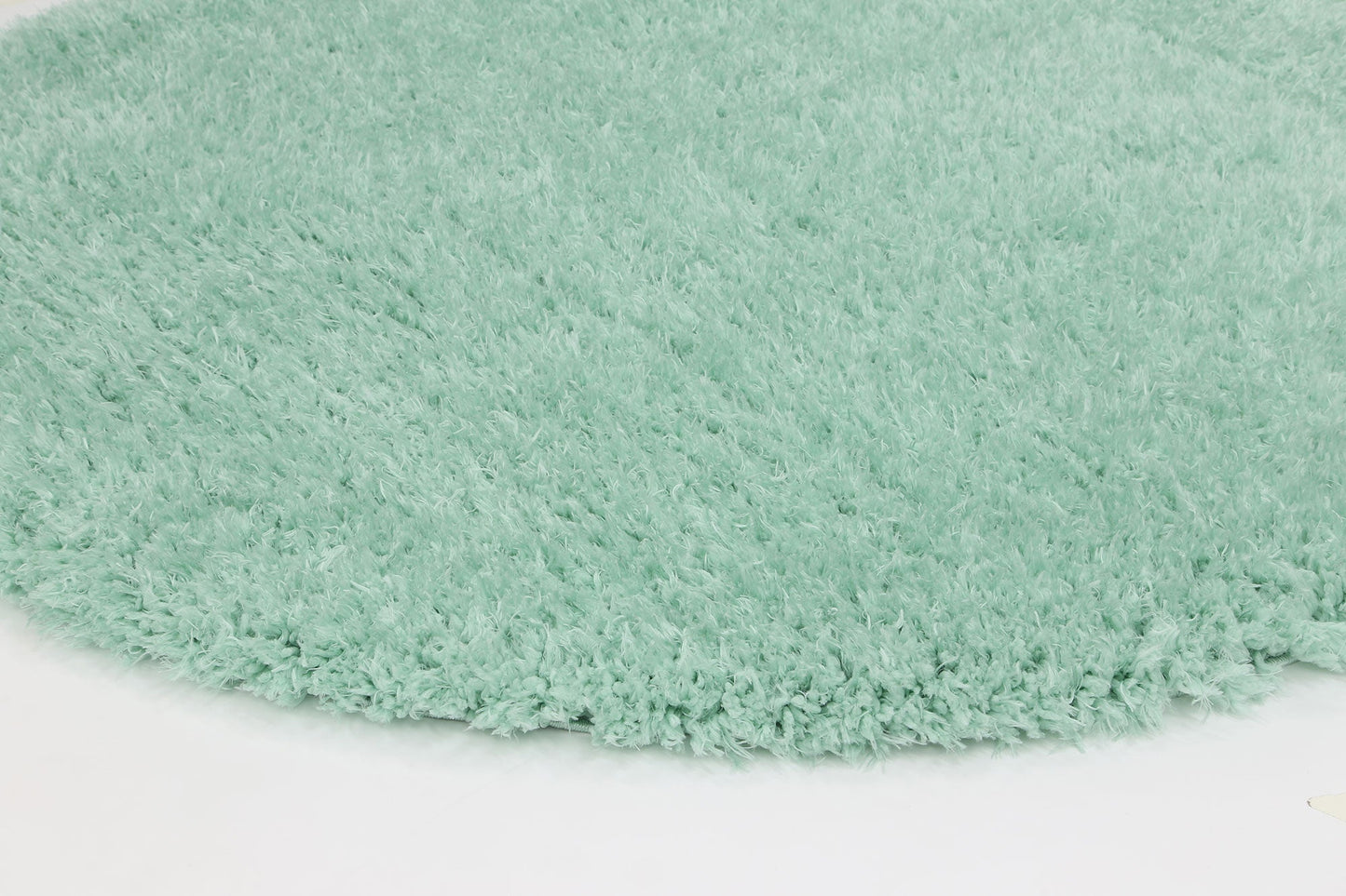 Flokati Super Soft Ultra Thick Blue Shaggy Round Rug