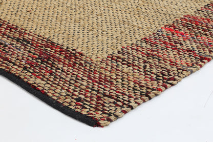 Mahal Multi Colour Boarder Jute Rug