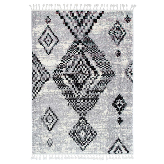 Mansour Aztec Grey Geometric RugMansour Aztec Grey Geometric Rug - /products/mansour-mans01-grey