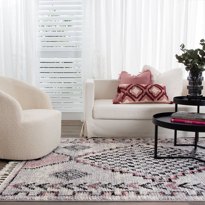 Mansour Tocapus Blush Geometric Rug