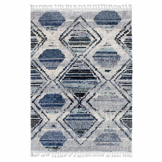 Mansour Diamond Blue Geometric RugMansour Diamond Blue Geometric Rug - /products/mansour-mans04-blue