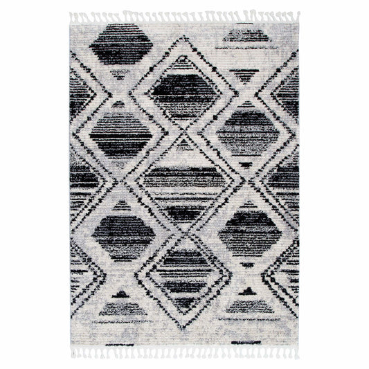 Mansour Diamond Black & White Geometric RugMansour Diamond Black & White Geometric Rug - /products/mansour-mans05-black-white