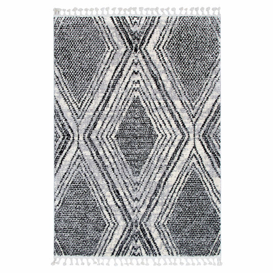 Mansour Harlequin Black & White Geometric RugMansour Harlequin Black & White Geometric Rug - /products/mansour-mans06-black-white