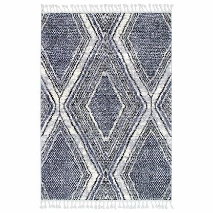 Mansour Harlequin Blue Geomteric Rug