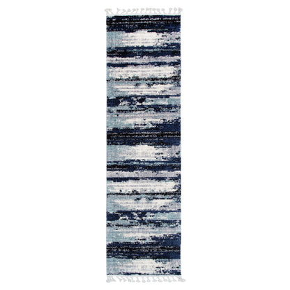 Mansour Horizon Blue Abstract Rug