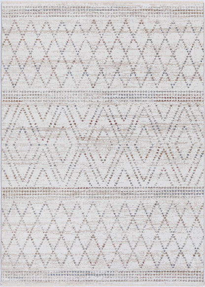Melbourne Tabriz Beige Geometric Soft Rug