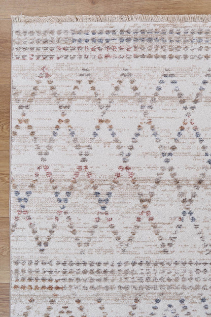 Melbourne Tabriz Beige Geometric Soft Rug