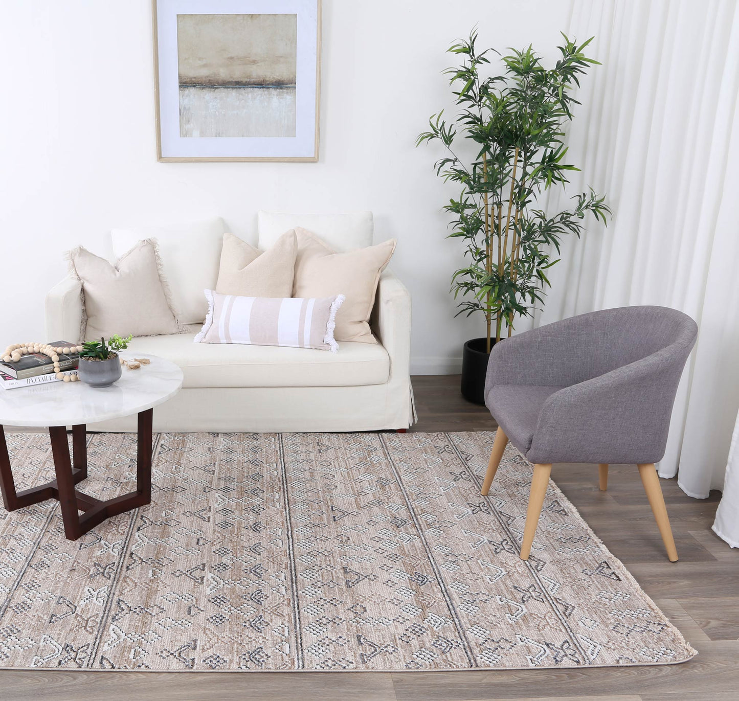 Melbourne Sivas Ash Tribal Soft Rug