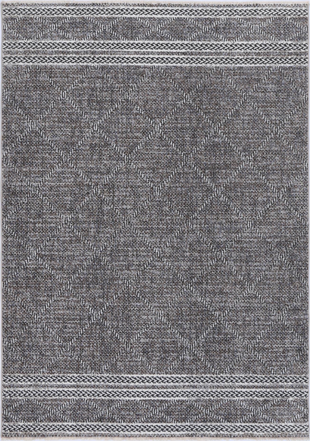 Melbourne Aleppo Charcoal Contemporary Soft Rug