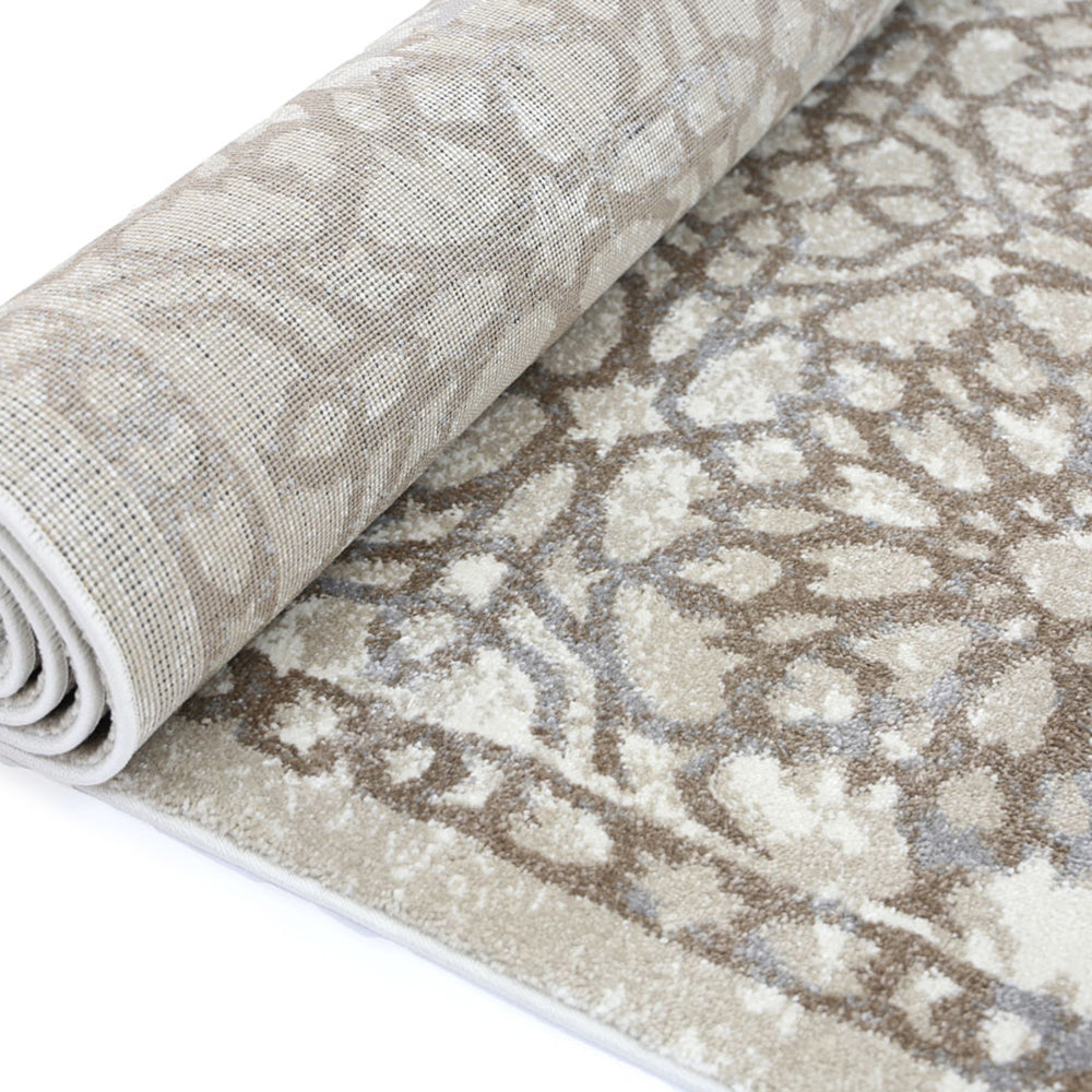 Matisse Grey and Beige Demask Rug