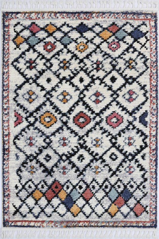 Moda Pattie Multi Tribal RugModa Pattie Multi Tribal Rug - /products/moda-z058a-white-anthrasite