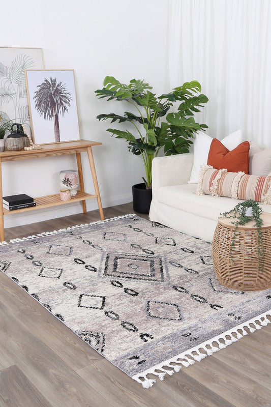 Moda Tribal Diamond Ash Rug (Morocco) - /products/boho-moroccan-tribal-diamond-ash-rug