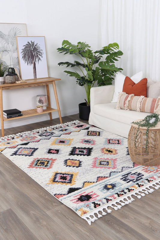 Moda Tribal Tile Multi Rug (Morocco) - /products/boho-moroccan-tribal-tile-multi-rug