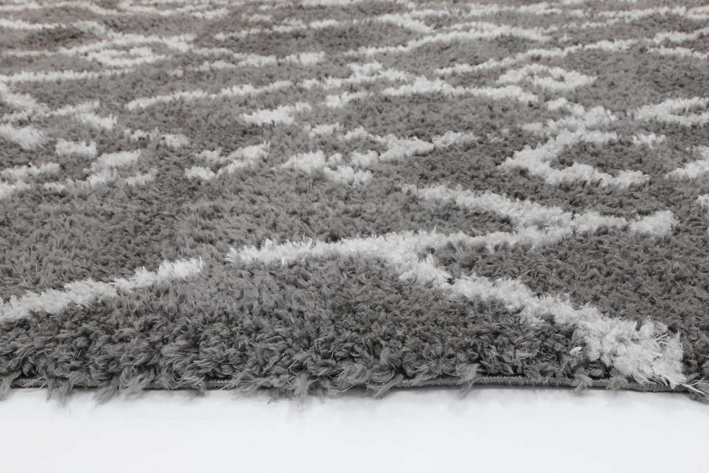 Moroccan Grey and Silver Fes Rug