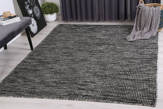Nordic Black & White Reversible Wool Rug - /products/scandi-black-reversible-wool-rug