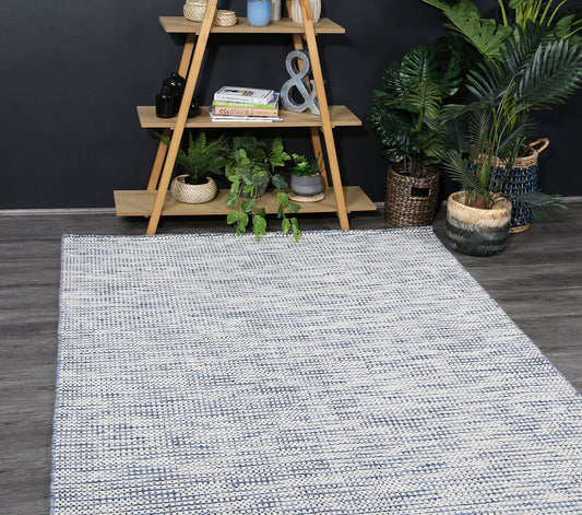 Nordic Blue Reversible Wool Rug - /products/nordblue
