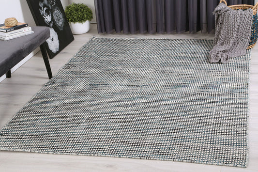 Nordic Teal Reversible Wool Rug - /products/scandi-teal-reversible-wool-rug