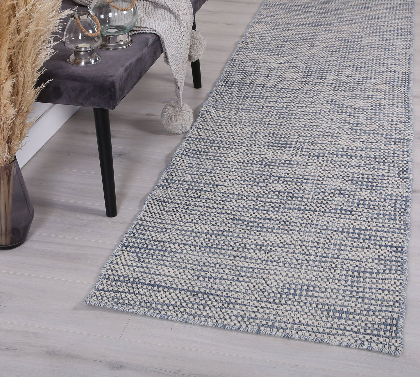 Nordic Blue Reversible Wool Rug